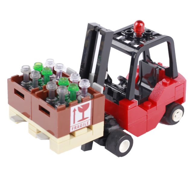 City Engineering Agriculture Truck Building Blocks Street View Tractor Speedboat Vehicle Model Brick DIY Education Toy Gift Kids