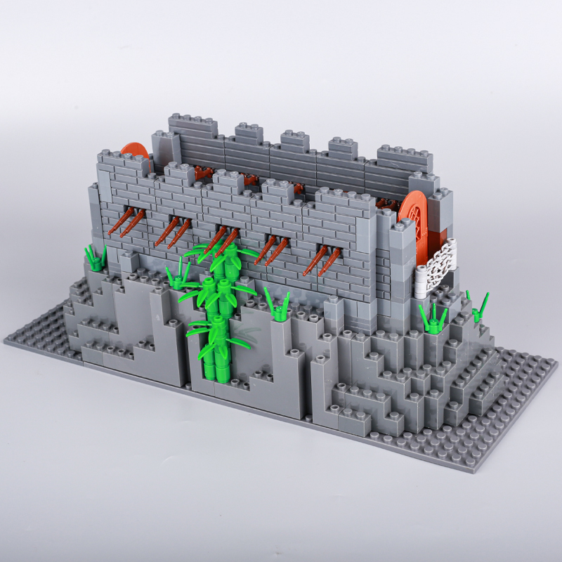 WW2 Military Trenches Building Blocks Army Soldier Figures Guns Weapons Fortress Ruins Blockhouse Accessories Brick Toy Gift Boy