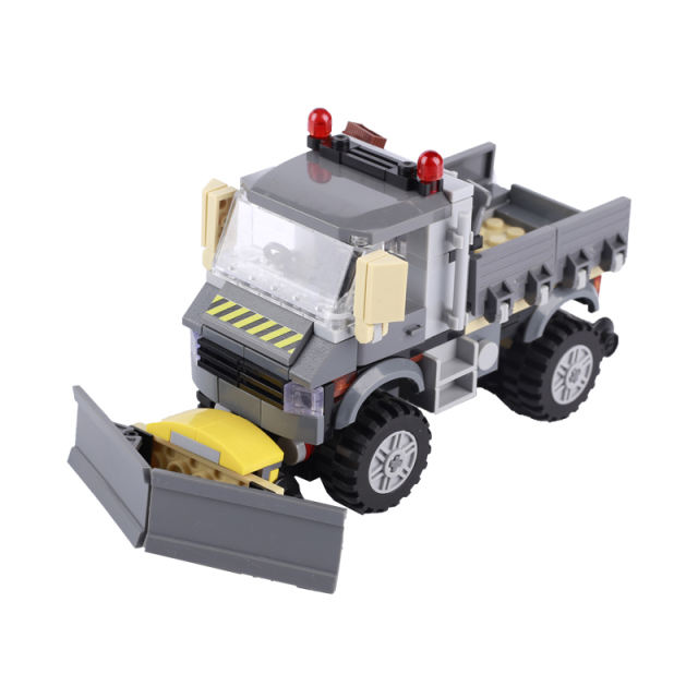 City Engineering Agriculture Truck Building Blocks Street View Tractor Speedboat Vehicle Model Brick DIY Education Toy Gift Kids