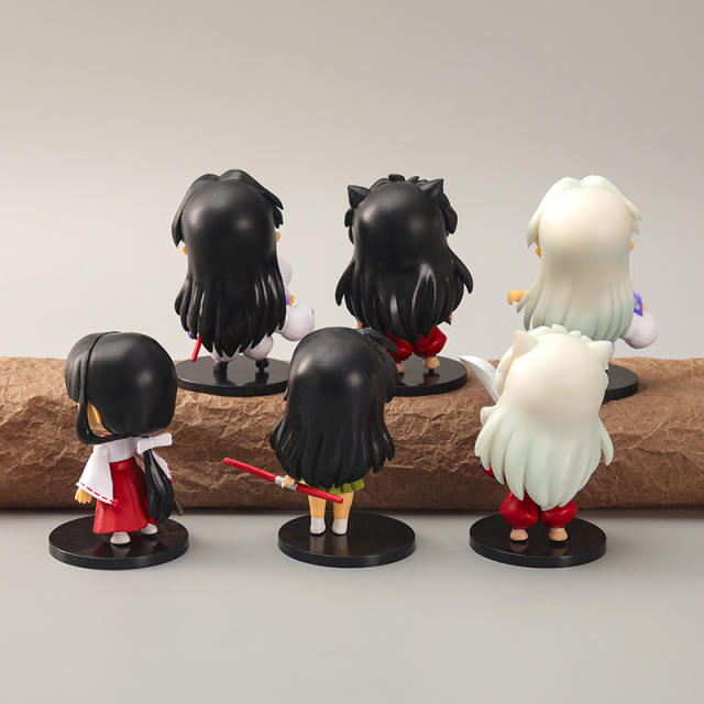 Inuyasha Animation Action Figures Higurashi Kagome Kikyo Sesshoumaru Collection Models Cute Ornaments Cartoon Gifts For Children