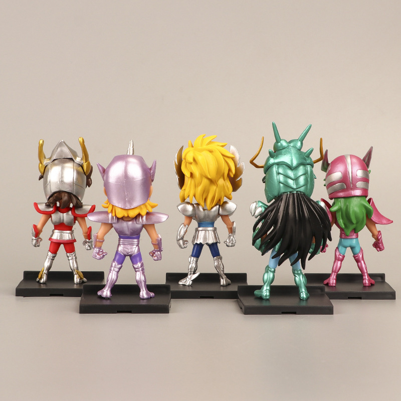 Saint Seiya Anime Figure Shion Mu Aiolia Seiya Creative Home Decoration PVC Cute Cartoon Ornament Models Toys Gifts For Children