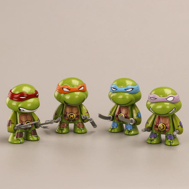 Anime Teenage Mutant Ninja Turtles PVC Figures Leo Raph Mikey Don Home Decoration Cute Cartoon Ornament Models Toy Gifts For Kids