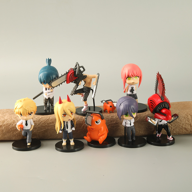 Anime Chainsaw Man Action Figures Pochita Denji Makima Home Decoration PVC Cute Cartoon Ornament Models Toys Gifts For Children