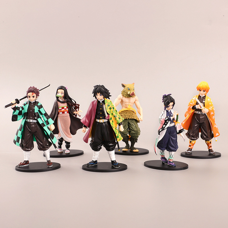 Demon Alayer Anime Figure Tanjirou Nezuko Creative Home Decoration PVC Cartoon Ornament Models Toys Christmas Gifts For Children