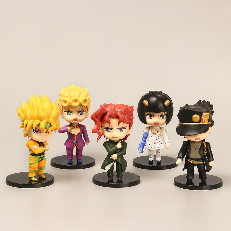 Golden Wind Anime Figures JOJO's Bizarre Adventure Cartoon Ornament Model DIY Car Asccessories Blind Box Toys Gifts For Chidren