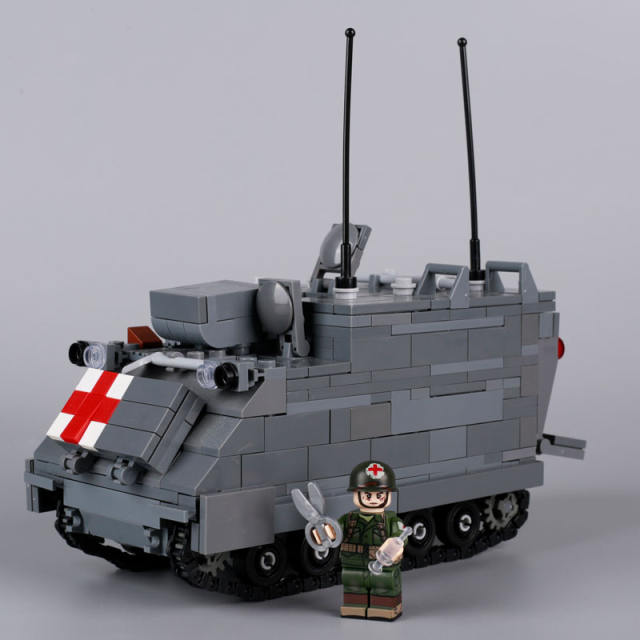 US M577 Armored Vehicle Military Building Blocks Army Soldier Figures Guns Weapons Accessories Brick DIY Educational Toy Gift Boy