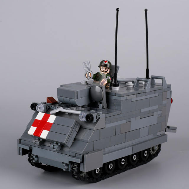 US M577 Armored Vehicle Military Building Blocks Army Soldier Figures Guns Weapons Accessories Brick DIY Educational Toy Gift Boy