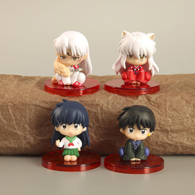 Inuyasha Animation Action Figures Higurashi Miroku Kikyo Sesshoumaru Collection Models Car Accessories Cartoon Gifts For Children