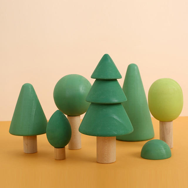 Wooden Natural Simulation Tree Toys Eco Friendly For Children Montessori Game Exploration Creative Play Educational Baby Room Decoration