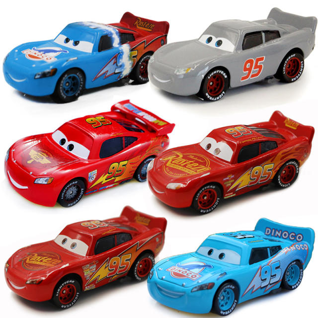 Disney Pixar Cars No. 95 dinosaur two-color gray lightning McQueen