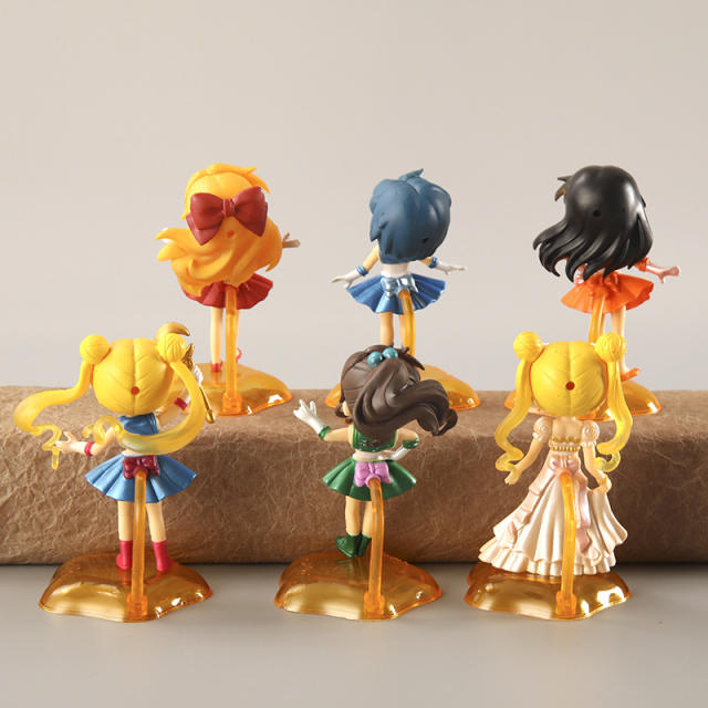 Sailor Moon Anime Figure Mizuno Ami Usagi Creative Home Decoration PVC Car Accessories Ornament Models Toys Gifts For Children