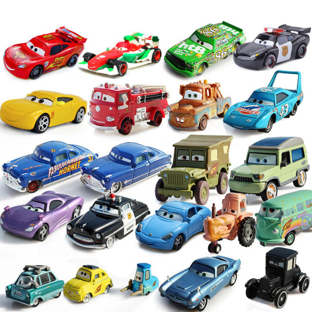 Disney Racer McQueen Cars Pixar Figure Chick Hicks Sally Collectible Diecast Vehicle Metal Alloy Model Toy Christmas Gift For Boy