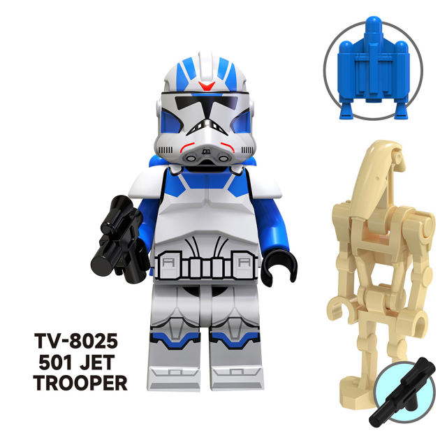 TV6104 Star Wars Series Minifigures Building Blocks Darth Rey Commander Clone Trooper Figures MOC Collection Toys Gifts Children