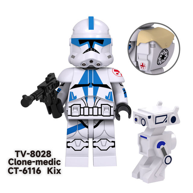 TV6104 Star Wars Series Minifigures Building Blocks Darth Rey Commander Clone Trooper Figures MOC Collection Toys Gifts Children