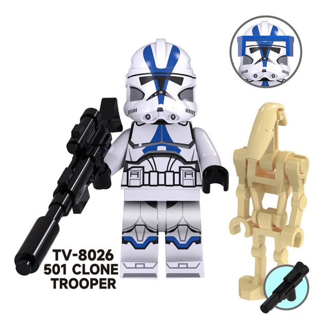 TV6104 Star Wars Series Minifigures Building Blocks Darth Rey Commander Clone Trooper Figures MOC Collection Toys Gifts Children