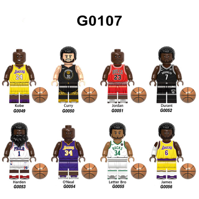 G0107 World Cup Soccer Player Minifigs Building Blocks Football Athletes Figures Kobe James Models Collection Toys Gift Children