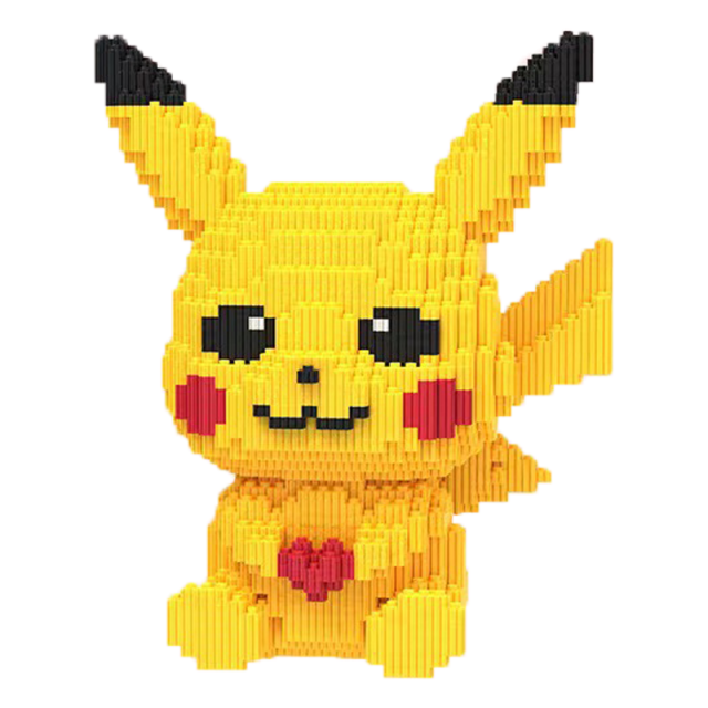 Pokemon Pikachu Building Blocks Micro Bricks Cartoon Collectible Lion Dance Model Educational Toys Christmas Gifts For Children