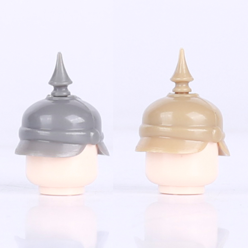 WW1 Germany Soldier Minifigures Prussian Pickelhaube Helmet Building Blocks Military Figures Caps Weapon Parts Bricks Model Toys Gifts