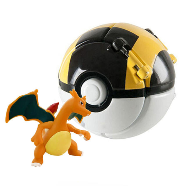 Pokemon Figures Pikachu Poke Ball Deformation Toy Pocket Monster Charizard Mewtwo Variation Toy Action Model Christmas Gift Boys