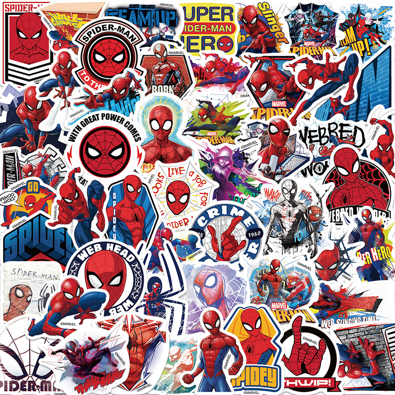 Marvel Spider Man Sticker Superhero Decorative Backpack Accessories