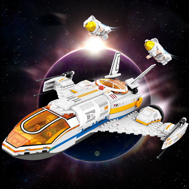MOC Starship Aerospace Astronaut Building Blocks Universe Exploration Figures Spaceship Bricks Toys For Children Gifts