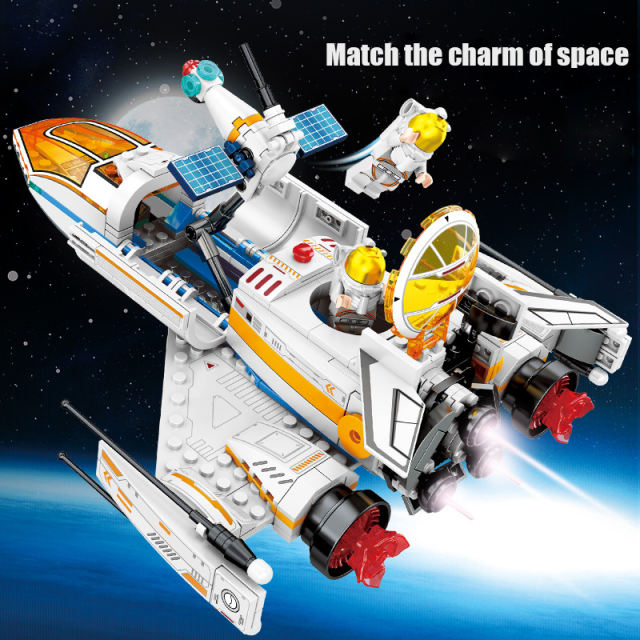 MOC Starship Aerospace Astronaut Building Blocks Universe Exploration Figures Spaceship Bricks Toys For Children Gifts