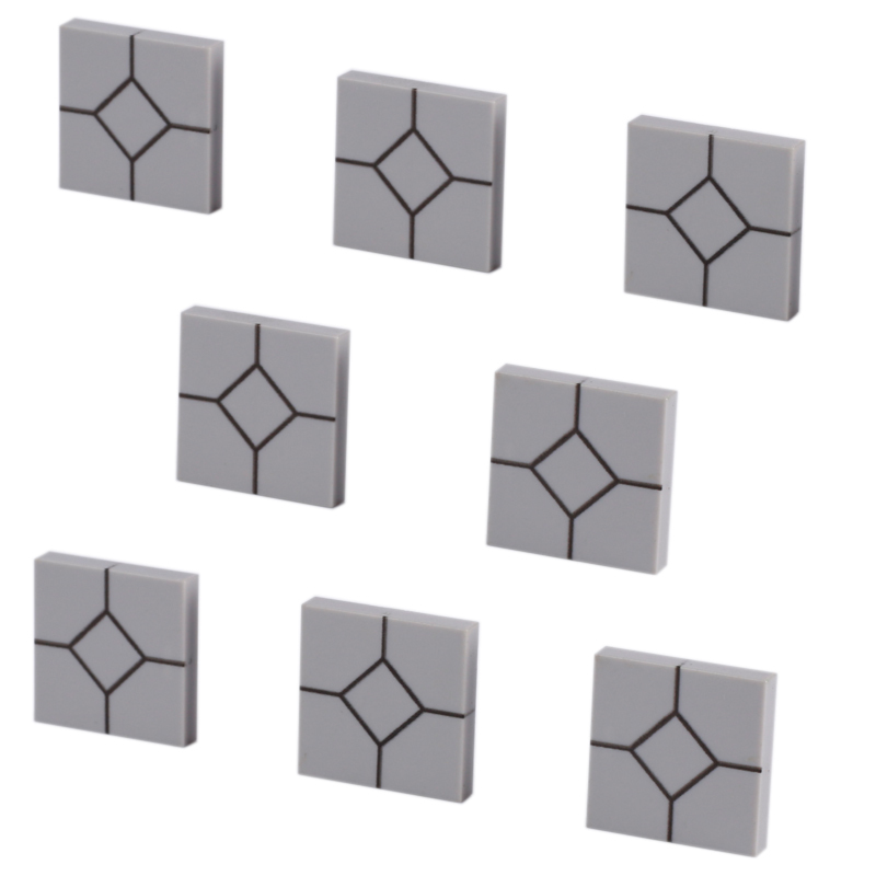 2X2 Printed Floor Board Minifigures Plastic Building Blocks Urban Living Accessories Decoration Pattern Model Toys For Boys