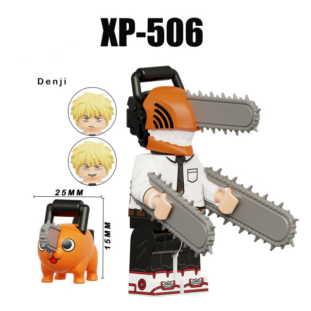 KT1067 Chainsaw Man Anime Minifigures Building Blocks Denji Makima Hayakawa Aki Cartoon Weapon DIY Brick Gift Children Kid