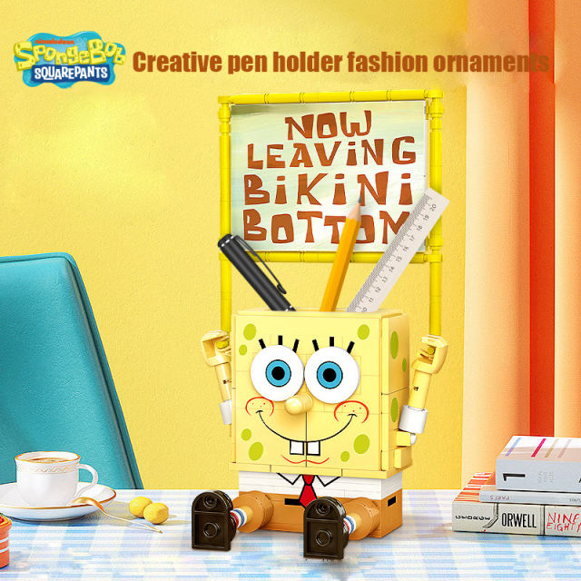 American TV Cartoon SpongeBob Building Blocks Compatible with LEGO Assembled Patrick Star Figure Luminous Children Toys Kids