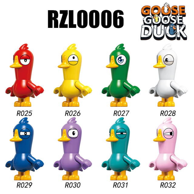 RZL0006 Goose Goose Duck Assembly Building Blocks Minifigures Compatible With Lego Strategy Leisure Play Game Colorful Kids Toys