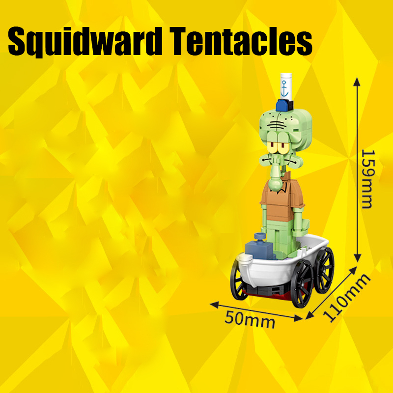 American TV Cartoon SpongeBob Building Blocks Compatible with LEGO Assembled Patrick Star Figure Luminous Children Toys Kids