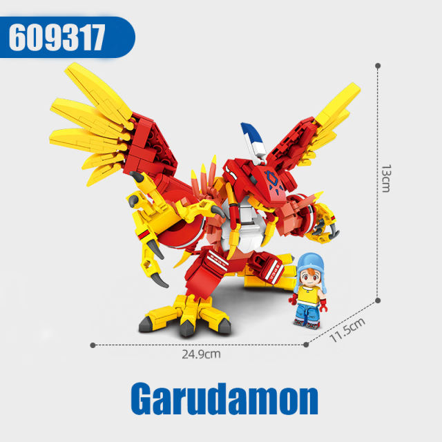 Digimon AdventureBuilding Blocks Brick Yagami Taichi Garurumon Boy Toy