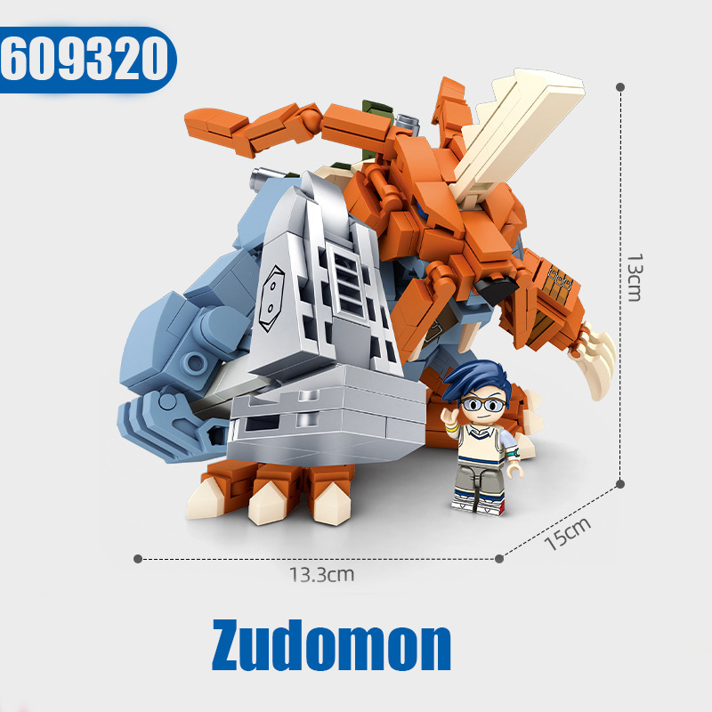 Japanese Anime Series Digimon Adventure Character Building Blocks Minifigures Animals Model Dolls Agumon Garudamon Kids Toy Gift