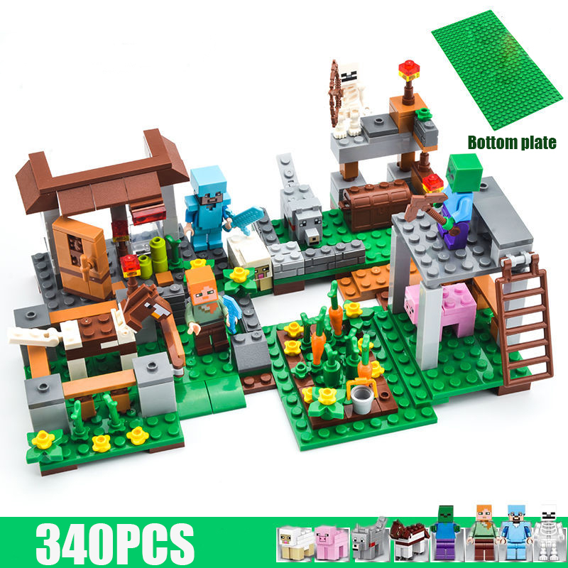 Minecraft Series Minifigures Building Blocks Accessories War Weapon Animal Horse House Game Bricks Model Toy Gifts For Kids Boys