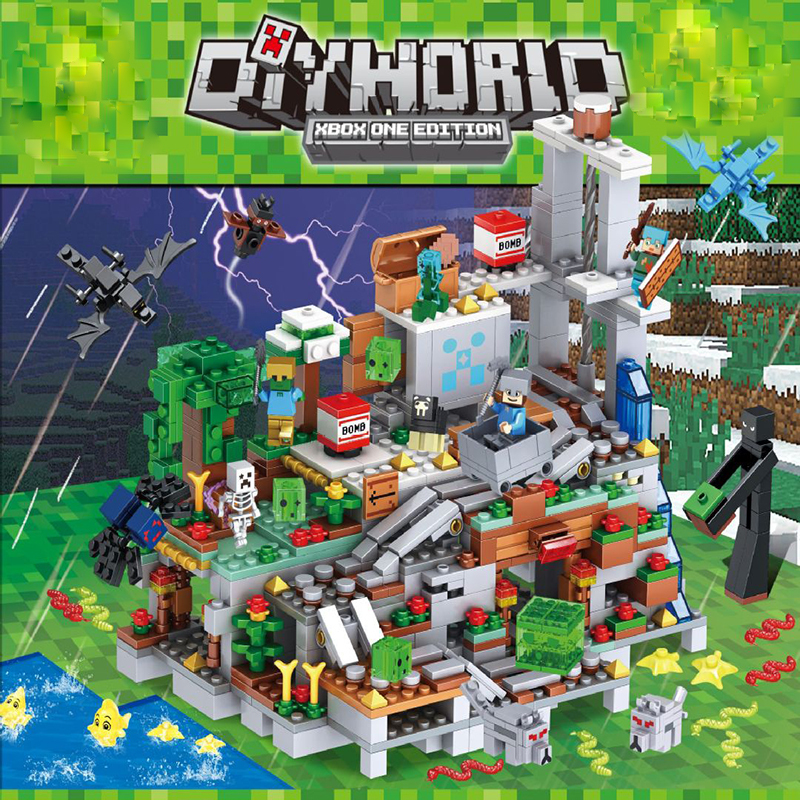 MOC Minecraft Series Building Blocks Minifigures Accessories Weapon Scene Dragon House Game Bricks Model Toy Gifts For Kids Boys