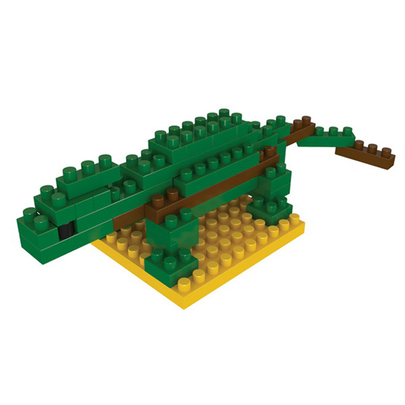 Cartoon Animals Series Building Blocks Giraffe Dinosaur Fox Micro Bricks DIY Compatible Construction Toys Set Gifts For Children