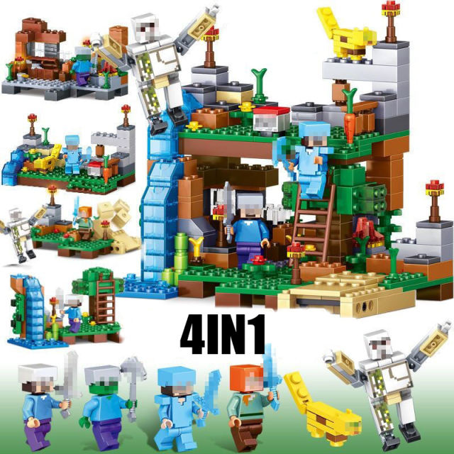 Minecraft Series Minifigures Building Blocks Accessories War Weapon Animal Horse House Game Bricks Model Toy Gifts For Kids Boys