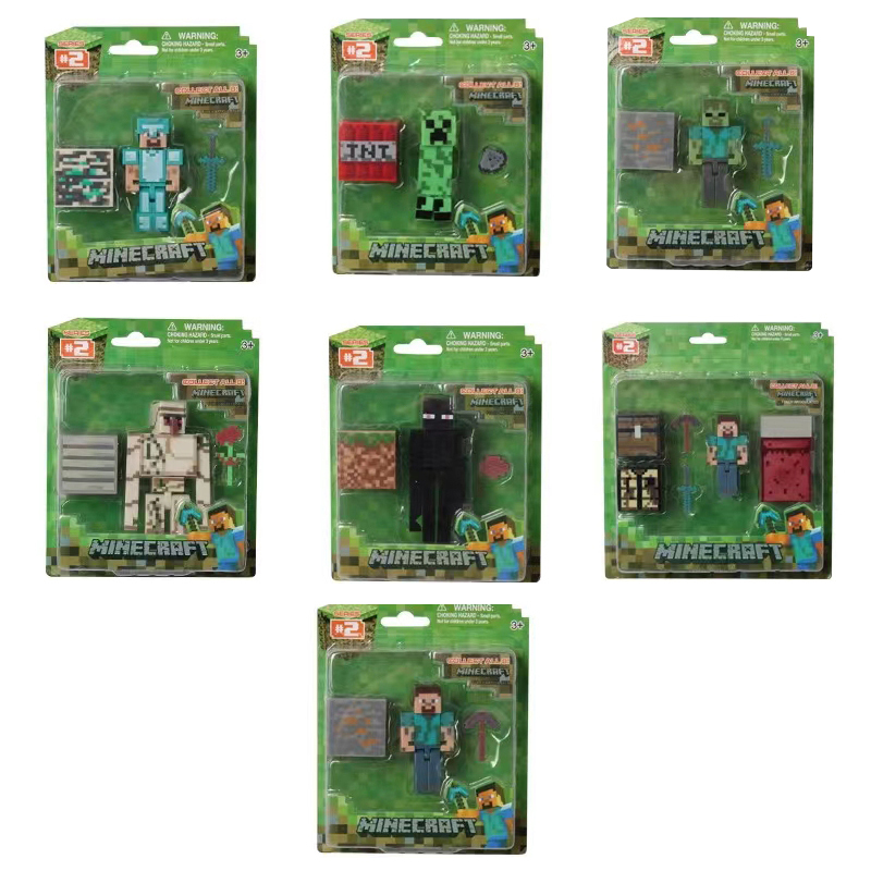 MOC Minecraft Series Building Blocks Minifigures Assembly Accessories Weapon Steve Alex NPC Bricks Model Toy Gifts For Kids Boys