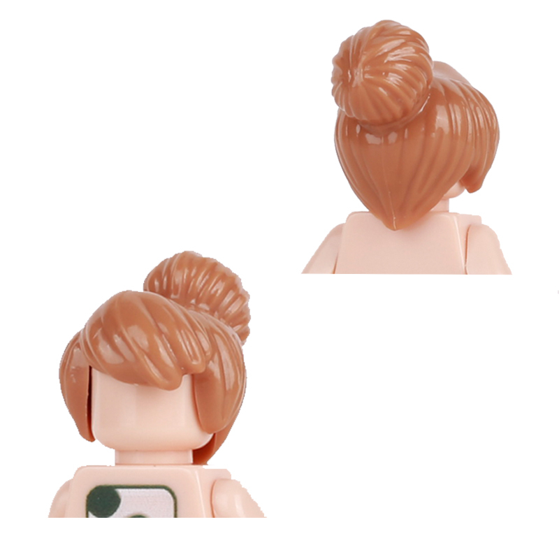 City Minifigures Hairstyle Building Blocks Head Accessories Cartoon Yellow Brown Black Helmets Headwear Caps MOC Toys Gifts Kids