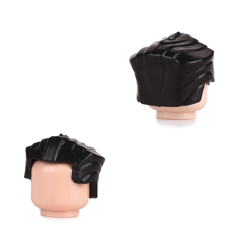 City Minifigures Hairstyle Building Blocks Head Accessories Cartoon Yellow Brown Black Helmets Headwear Caps MOC Toys Gifts Kids