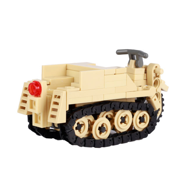WW2 Germany Weapon SD.KFZ.2 Crawler Motorcycle Vehicle Building Blocks Military Tank Soldier Minifigs Model Bricks Toys Gift