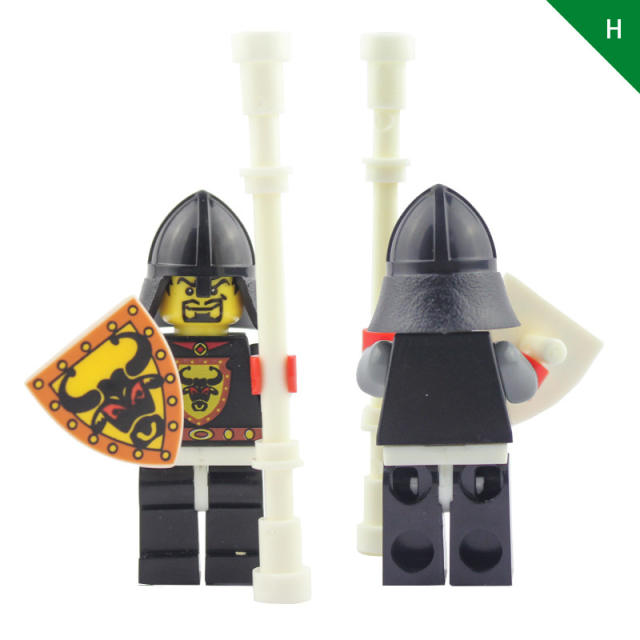 AX9807 Medieval Ox King Knight Minifigurs Building Blocks Ancient Legion Soldier Crown Shield Bow Arrow Boys Toys Children Gifts