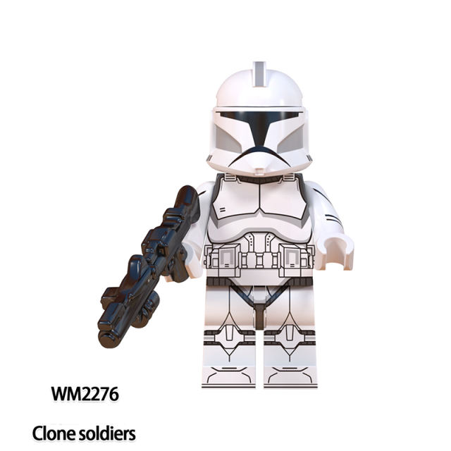 WM2276 Marvel Star Wars Series Clone Soldiers Minifigs Building Blocks Warrior Weapon Gun Accessories Models Toys Gifts Children
