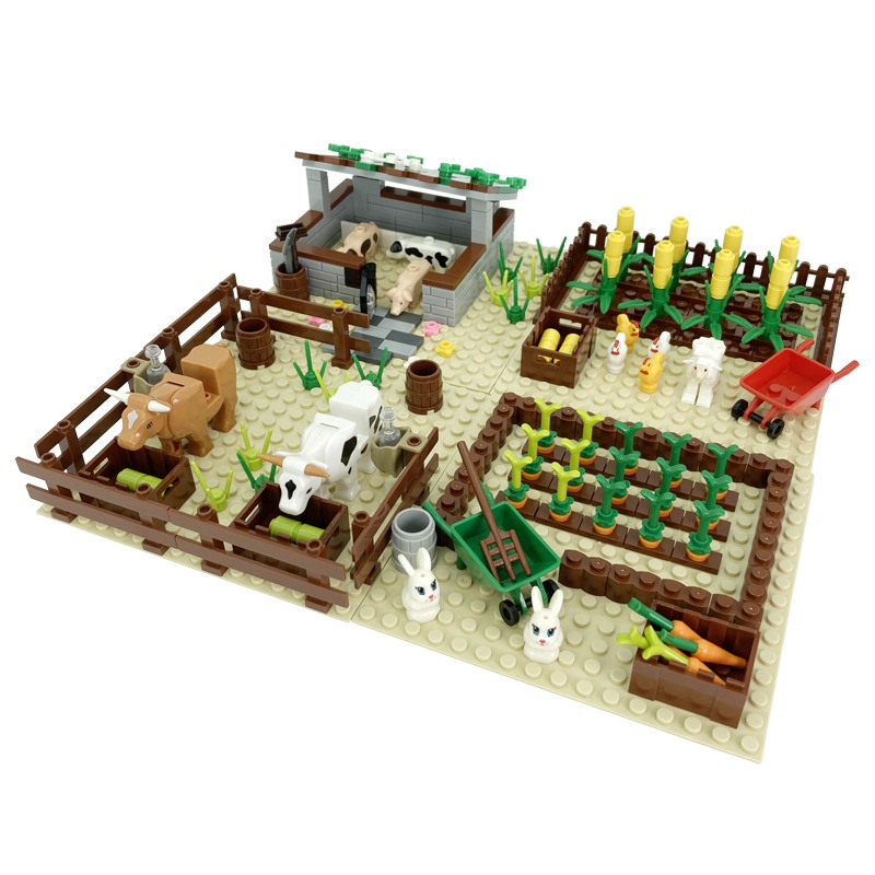 City Farm Series Minifigs Bricks Accessories DIY Compatible Kids Gift