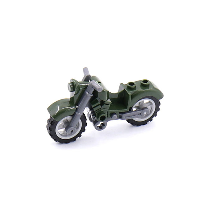 City Military Motorcycle Building Blocks Car Model Figures Accessories Soldiers Pickup Trucks MOC Vehicles Transporter Toys Boys