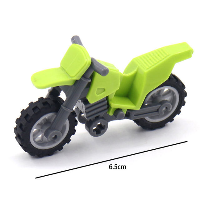 MOC City Off Road Vehicle Motorcycle Building Blocks  Accessories Military Soldiers Pickup Trucks Car Model Figures Toys Boys