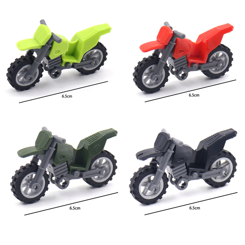 MOC City Off Road Vehicle Motorcycle Building Blocks Accessories Military Soldiers Pickup Trucks Car Model Figures Toys Boys