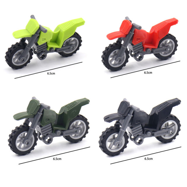 MOC City Off Road Vehicle Motorcycle Building Blocks  Accessories Military Soldiers Pickup Trucks Car Model Figures Toys Boys