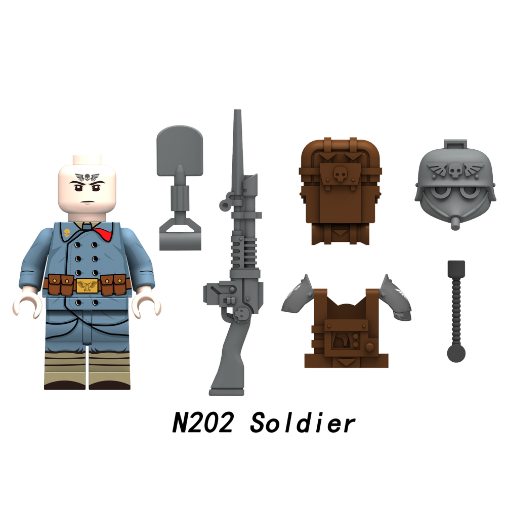 Military Game Series Death Korps of Krieg Minifigures Building Blocks Soldiers Army Weapon Speaciallist Signal Corps Helmet Toys