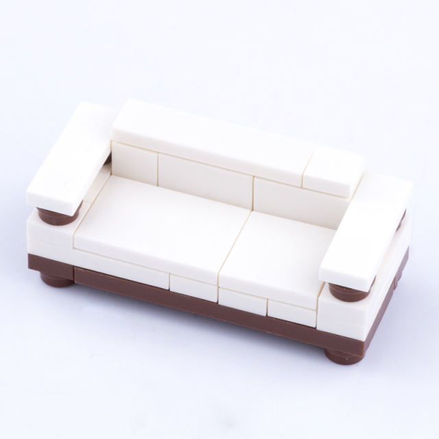 MOC City House Furnitures Building Blocks Street View TV Sofa Food Drink Dessert Accessories Decoration Set Bricks Toys For Boys